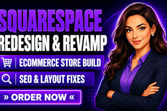 redesign or revamp your squarespace website, ecommerce store and fix SEO issues