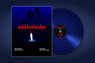 design single or album cover with no ai