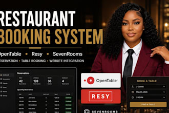 setup opentable, resy, and sevenrooms reservation booking system for restaurant