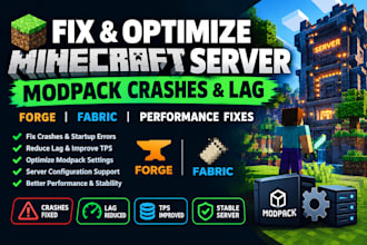 fix optimize minecraft server modpack crashes lag forge fabric performance fixes