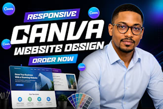 design canva website, responsive canva design, canva landing page, layout design