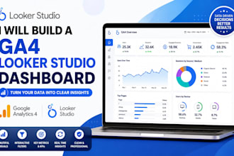 build a ga4 looker studio dashboard for website analytics