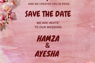 design elegant and beautiful wedding invitation cards