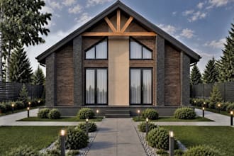 be your 3d architecture relationship barn house,glass facade,patio door,lighting