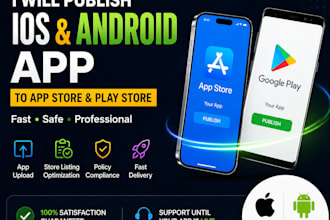 publish upload ios android app to appstore playstore