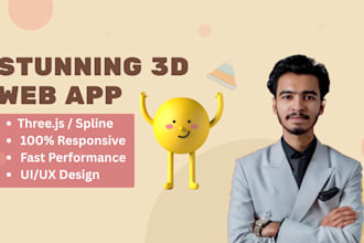 build an interactive 3d website using threejs and spline