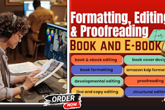 do amazon kdp book editing and non fiction proofreading, manuscript formatting