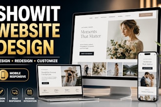 design, redesign and customize showit website and showit template