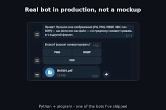 custom telegram bot development in python