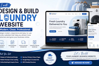 create a laundry website for the growth of your business