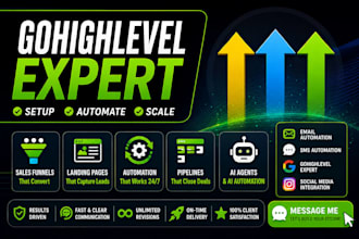build gohighlevel sales funnel, website and automation