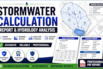 prepare stormwater calculation reports and hydrology analysis