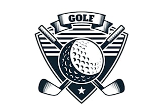 design premium golf logo for sports ,tournament