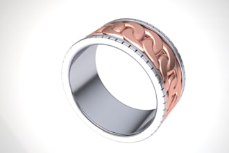 create 3d jewelry ring cad design with 3d print ready stl file