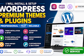 install and setup wordpress premium themes and plugins