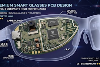 design compact wearable camera pcb with mipi, usb, soc and low power hardware