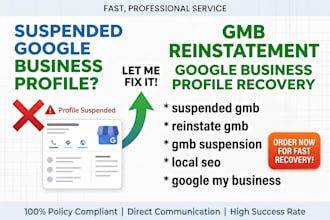 do gmb reinstatement and fix suspended gmb profile fast