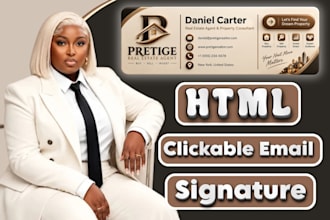 design email signature, clickable email signature and HTML email signature