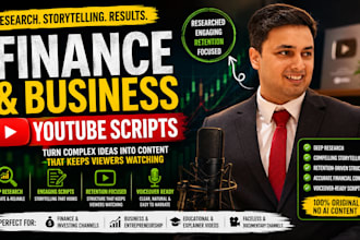 write finance and business youtube scripts