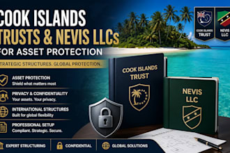expertly structure cook islands trusts and nevis llcs for asset protection