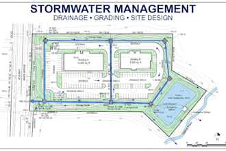 design stormwater drainage grading and pipe network plans