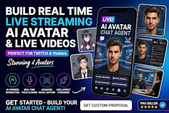 build real time live streaming ai avatar live videos twitch vtuber chat agent