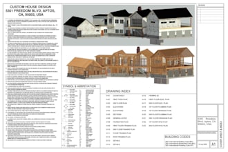 architect of city permit blueprints, mep, adu, framing plan construction drawing