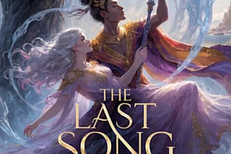create an epic fantasy and romantasy book cover design