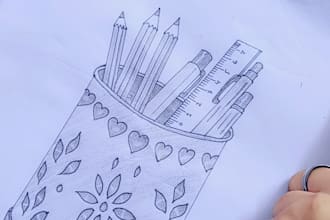 create instagram facebook posts and hand drawn sketches