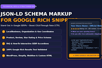 generate json ld schema markup for rich snippets