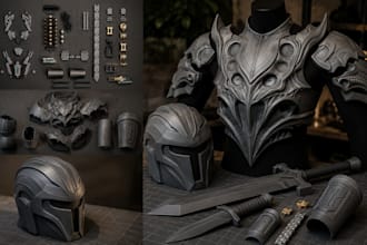 create custom 3d cosplay models, armor, props and accessories