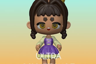 sculpt a person as a pop figure for you and send the obj or stl