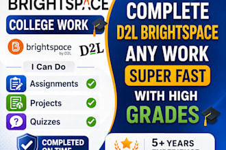 tutor you in d2l brightspace work
