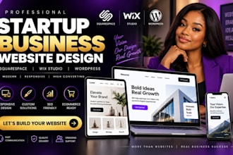 create german or english squarespace website, wix local business website