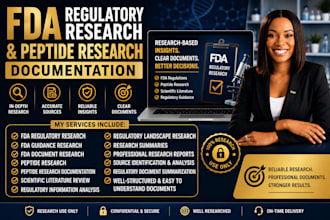 do fda regulatory research and peptide research documentation