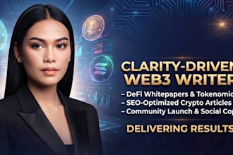 write crypto copywriting, defi whitepapers and web3 content