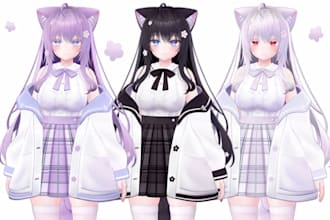 fix pro rig, edit convert 3d vtuber avatar for vrchat vrm vroid warudo ue5 unity