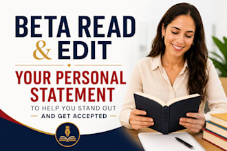 beta read and edit your personal statement to help stand out and get accepted