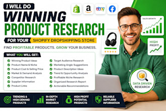 do product research for winning products and product dropshipping