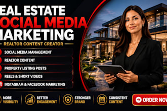 be your real estate social media marketing  manager and realtor content creator