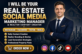be your real estate social media marketing  manager and realtor content creator