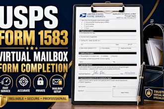 help complete usps form 1583 for your virtual mailbox