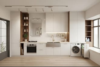 design realistic 3d kitchen interior design and renders