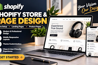 build shopify stores and design landing and product pages