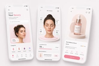 sleek ui ux design, mobile app or website ui ux design
