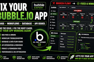 fix bubble io bugs, workflows, database and API issues