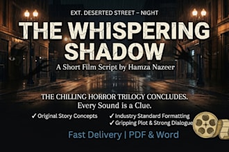 write a captivating horror script or thriller screenplay
