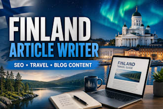 write SEO finland articles writer and content writing, finnish translation