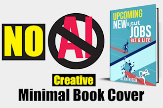 design a premium minimal book cover with no ai