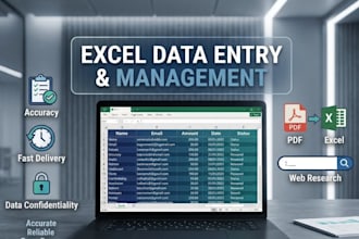 do data entry and finance management